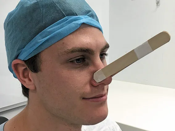 Nasal clip made from two tongue depressors